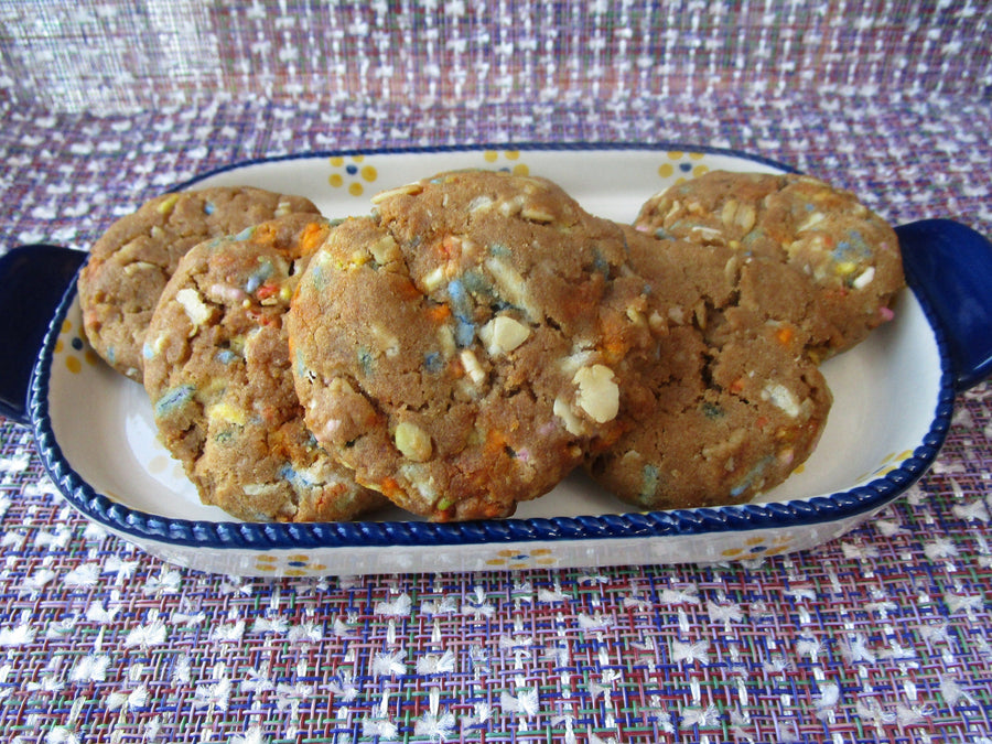 Protein Cookie, Gluten Free, Dairy Free, Egg Free, Birthday Cake, Nut Free, No Refined Sugar, Vegan, Anabolic diet, Low Calorie , Collagen