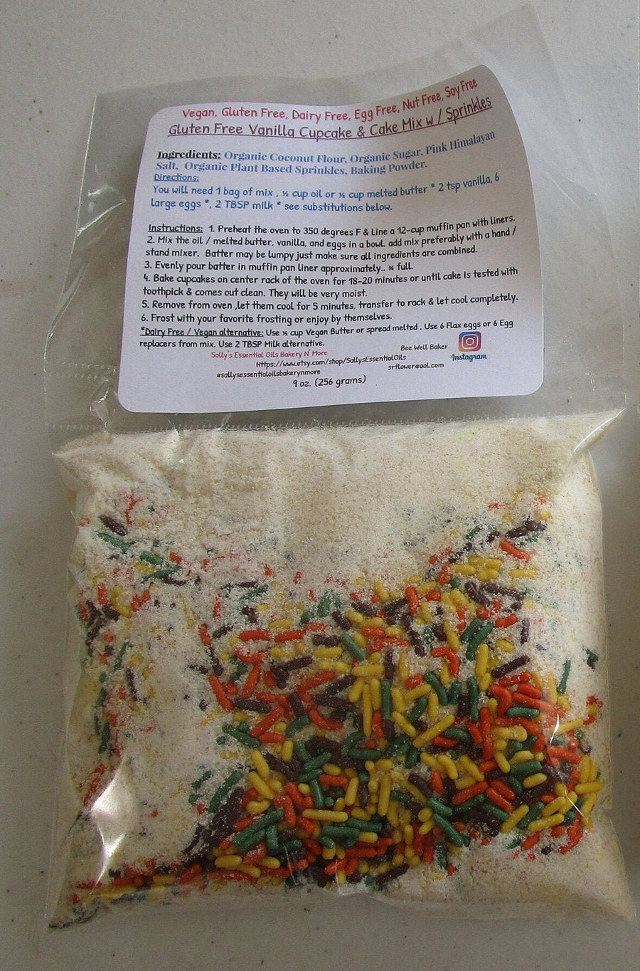 Gluten Free Cupcake Mix, Dairy Free, Nut Free, Grain Free, Paleo, High Protein, KETO, Sugar Free, Kids Baking Gifts, Birthday Party Dessert