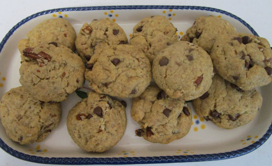 Gluten Free Pecan Chocolate Chip Cookie, Dairy Free, Vegan, Low Sugar, Oat Free, Birthday Gift, freshly baked, Easter Menu, Graduation Snack