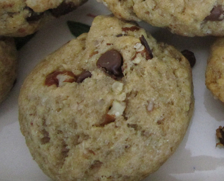 Gluten Free Pecan Chocolate Chip Cookie, Dairy Free, Vegan, Low Sugar, Oat Free, Birthday Gift, freshly baked, Easter Menu, Graduation Snack