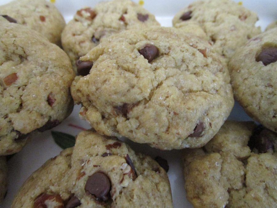 Gluten Free Pecan Chocolate Chip Cookie, Dairy Free, Vegan, Low Sugar, Oat Free, Birthday Gift, freshly baked, Easter Menu, Graduation Snack