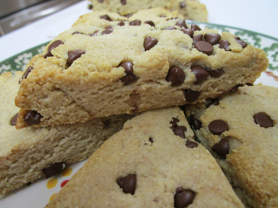 Keto Scones, Chocolate Chip, Gluten Free, Dairy Free, Vegan, Grain Free, Sugar Free, Wellness Gift, low carb, fitness snacks, Birthday treat