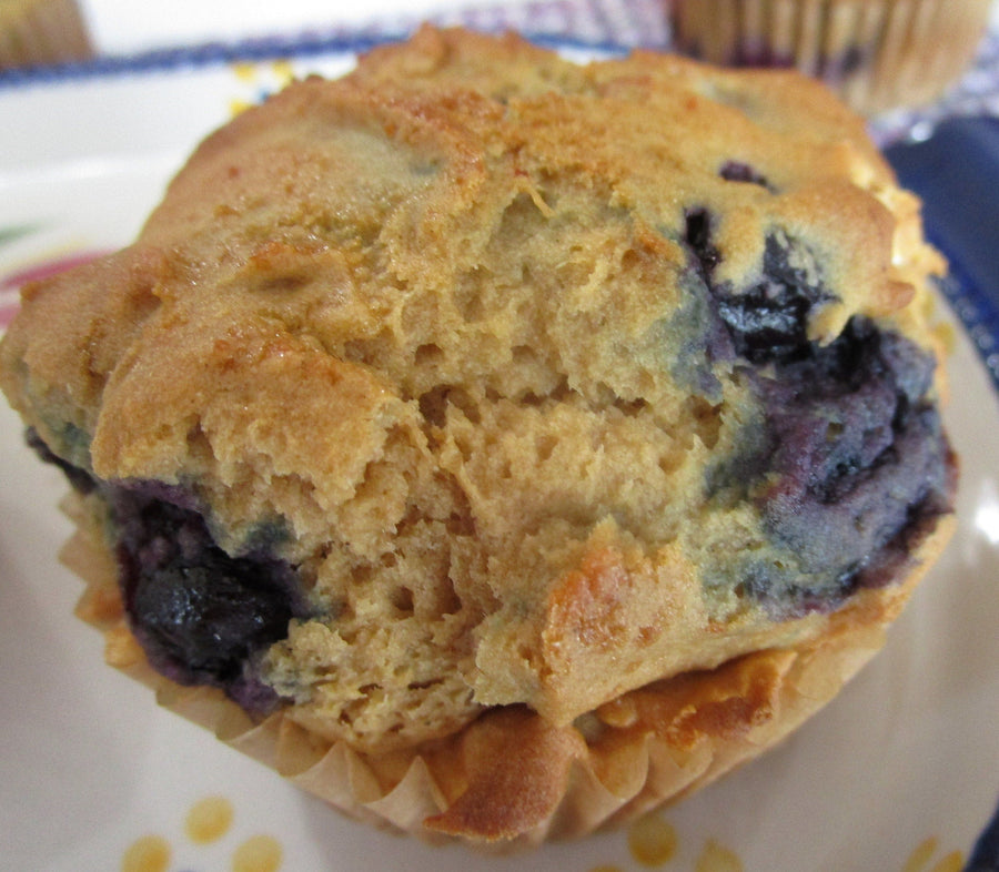 Gluten Free Blueberry Muffins, Dairy Free, Egg Free, Vegan, Nut Free, Low-Fat, Wellness gifts, Cleaning Eating Breakfast, Coconut Sugar