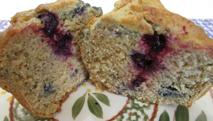 Gluten Free Blueberry Muffins, Dairy Free, Egg Free, Vegan, Nut Free, Low-Fat, Wellness gifts, Cleaning Eating Breakfast, Coconut Sugar