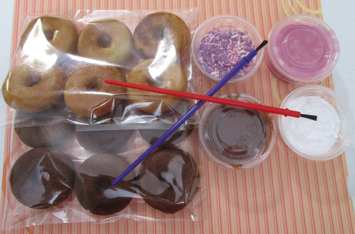 Gluten Free Donut Decorating Kit, Dairy Free, Egg Free, Vegan, Nut Free, School Safe, Birthday Party, Camp Crafts, July 4 Party, Sleepover