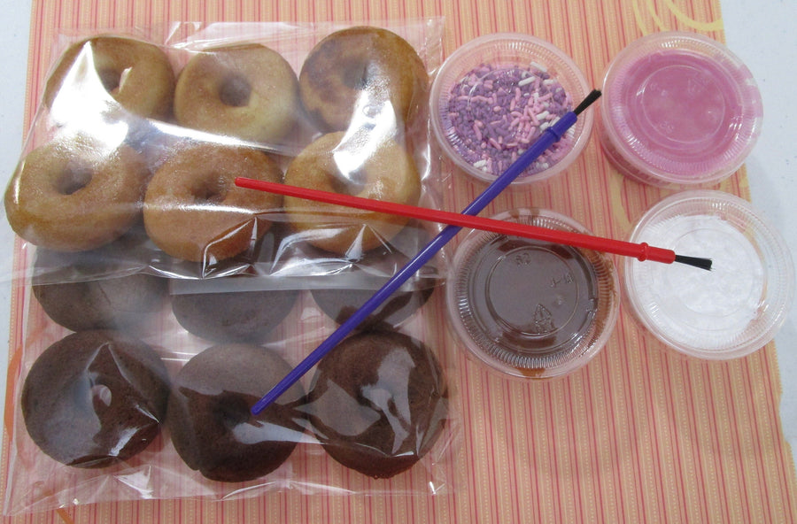 Gluten Free Donut Decorating Kit, Dairy Free, Egg Free, Vegan, Nut Free, School Safe, Birthday Party, Camp Crafts, July 4 Party, Sleepover