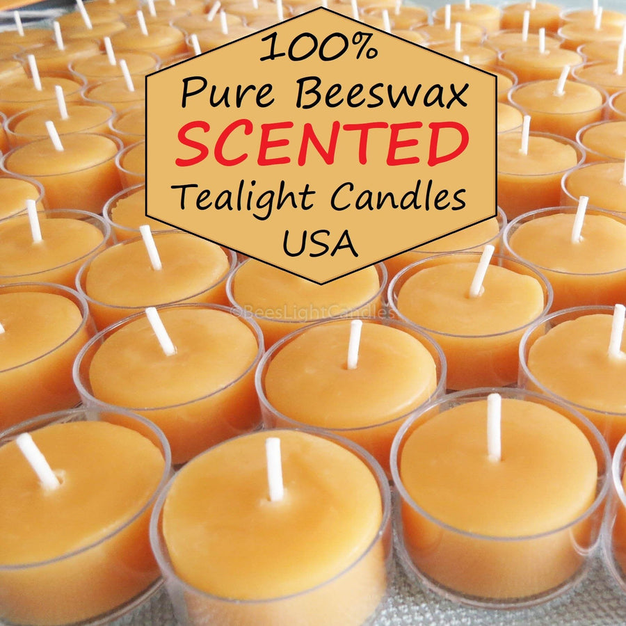 Watermelon Scented Beeswax Tealight Candles