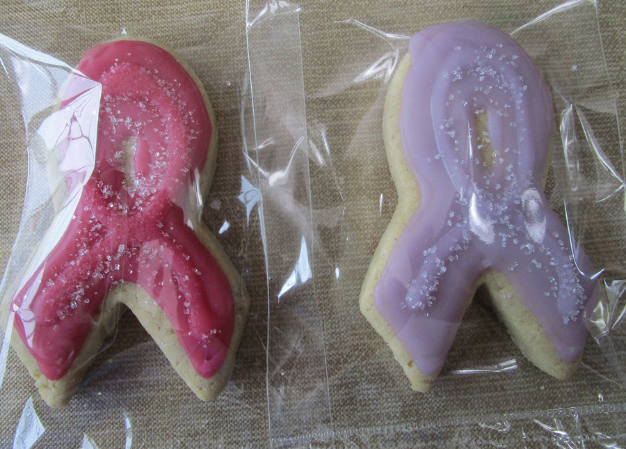 Gluten Free Cancer Awareness Ribbon Cookies, Dairy Free, Egg Free, Vegan, Nut Free, School Safe fundraisers, Hope Survivor Gifts, Autism