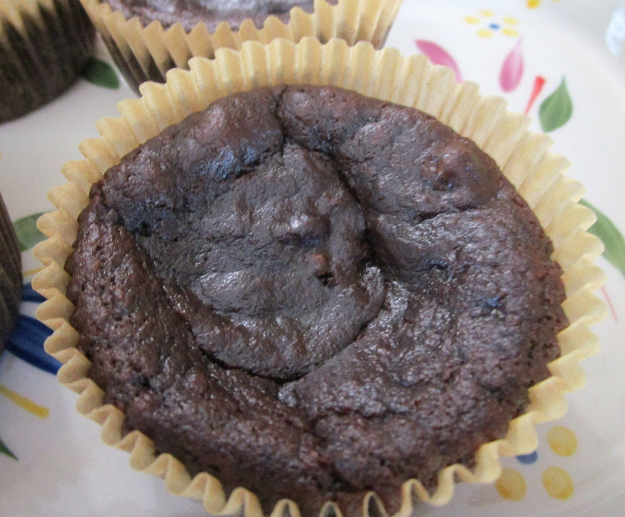 Gluten Free High Protein Double Chocolate Muffins, Dairy Free, Paleo, Vegan, Grain Free, Peanut Free, Low Sugar Desserts, fitness snacks