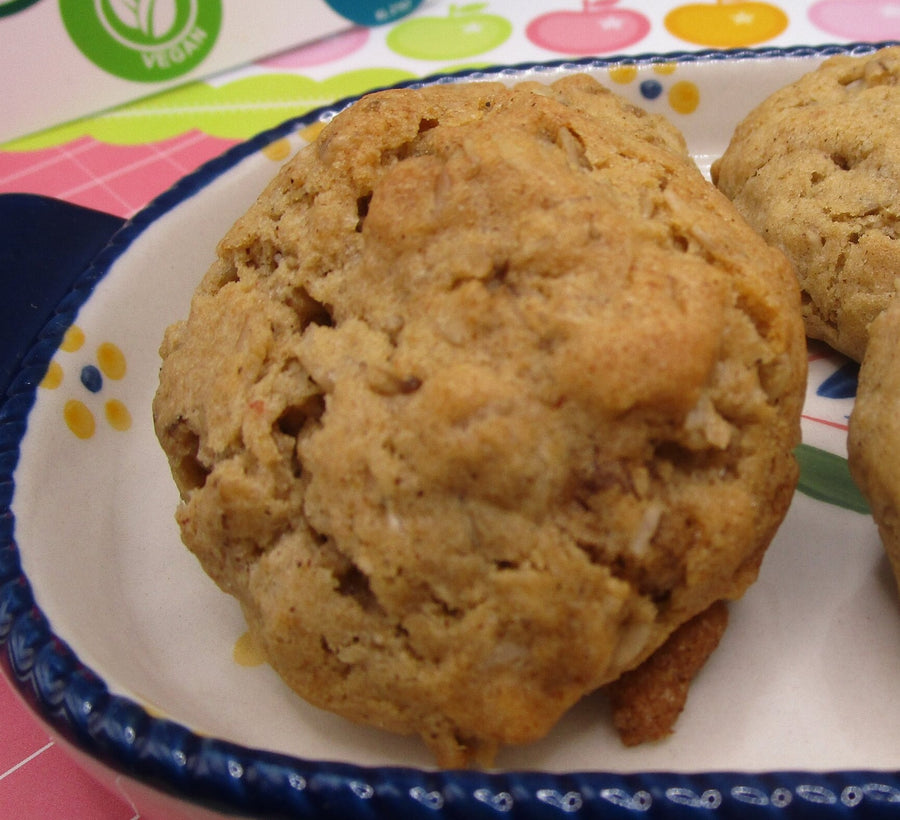 Gluten Free Cinnamon Raisin Cookie, Dairy Free, Vegan, Nut Free, Allergy Friendly, School Safe Snack, Lunchbox treat, Iced Cookies, Non-GMO