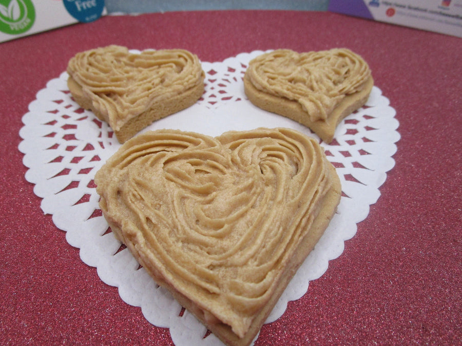 AIP Paleo Maple Frosted Sugar Cookie, Hearts, Gluten Free, Vegan, Grain Free, Egg Free, Nut free, Dairy Free, Love Wedding Anniversary Gifts