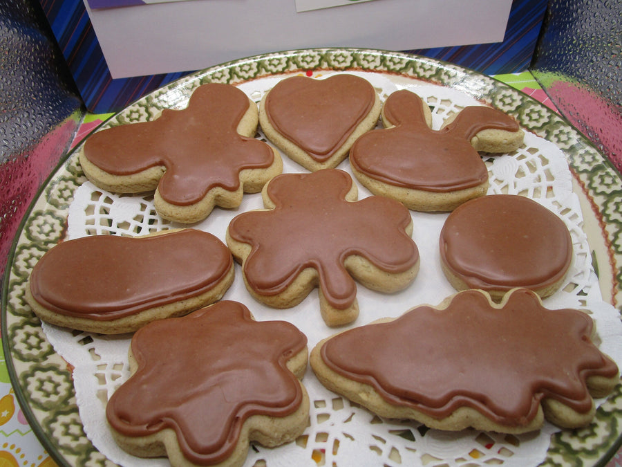 Gluten Free Sugar Cookies, Chocolate Iced, Dairy Free, Vegan, Nut Free, Birthday Gift, Dessert Sampler, School Safe Snack, End of Year Party