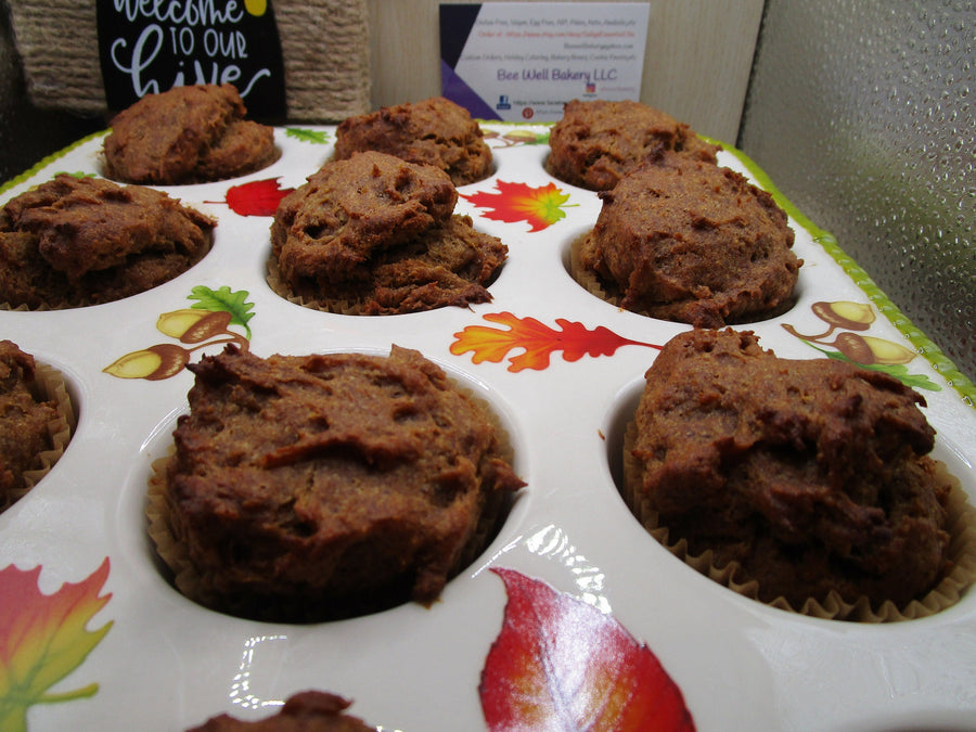 Gluten Free Banana Muffin, Egg Free, Dairy Free, Vegan, Nut Free, Brunch, Low Fat, Holiday parties, Healthy Breakfast Gift, Valentine's Day
