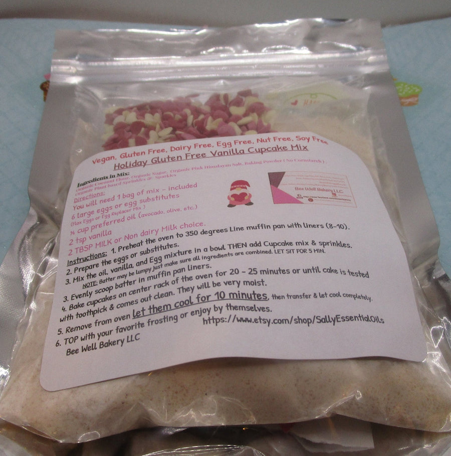 Cake Mix, Gluten Free, Egg Free, Dairy Free, Grain Free, Vegan, Birthday, Love, Plant Based Sprinkles, Paleo Option, Birthday, Wedding, Baby