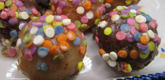 Gluten Free Munchkins, Dairy Free, Vegan, Egg Free, Glazed, Natural Sprinkles, Nut Free, Birthday Party, Christmas Snacks, School safe treat