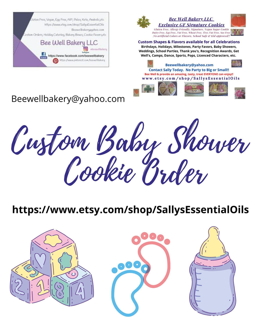 Donuts, Gluten Free, Dairy Free, Egg Free, Boy, Girl, Baby Shower, Vanilla, Chocolate, Vegan, Organic, Baby Reveal, Custom Order, Cookie Bar