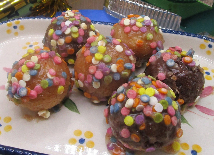 Gluten Free Munchkins, Dairy Free, Vegan, Egg Free, Glazed, Natural Sprinkles, Nut Free, Birthday Party, Christmas Snacks, School safe treat
