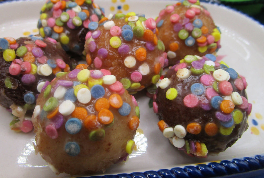 Gluten Free Munchkins, Dairy Free, Vegan, Egg Free, Glazed, Natural Sprinkles, Nut Free, Birthday Party, Christmas Snacks, School safe treat