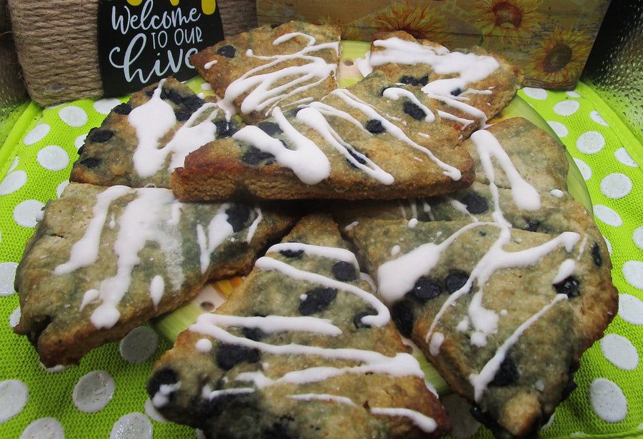 Keto Scone, Wild Blueberry, Gluten Free, Grain Free, Dairy Free, Vegan, Low Carb Pastry, Sugar Free Gift, Fitness snacks, July 4th Dessert