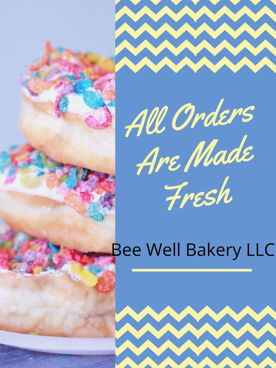 Donut, Mini, No Refined Sugar, Gluten Free, Egg Free, Dairy Free, Nut Free, Chocolate, Vanilla, Coconut Sugar, Birthday, Brunch, Easter Gift
