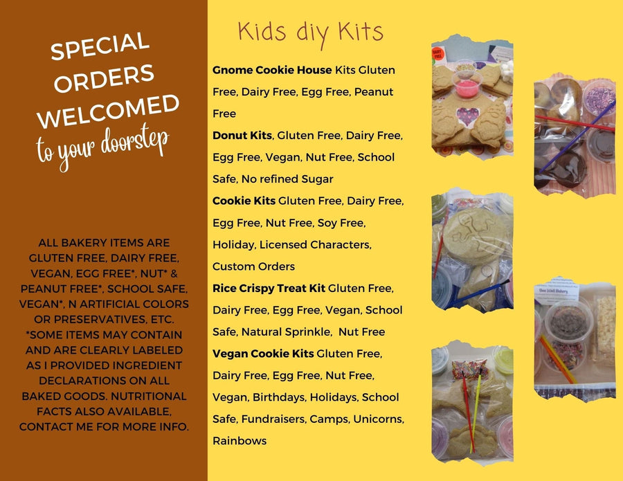 Cookie Kits, Gluten Free, Party Favors, Dairy Free, Egg Free, Nut Free, Birthday Cookies, Custom Orders, Licensed Characters, School Safe