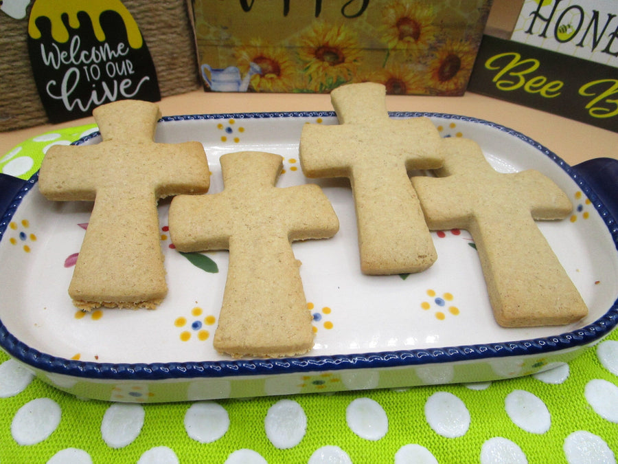 Cross Sugar Cookies, Gluten Free, Vegan, Egg Free, Dairy Free, Baptism, Communion, School Safe, Wedding, Party Favor, Blue, Pink, Nut Free