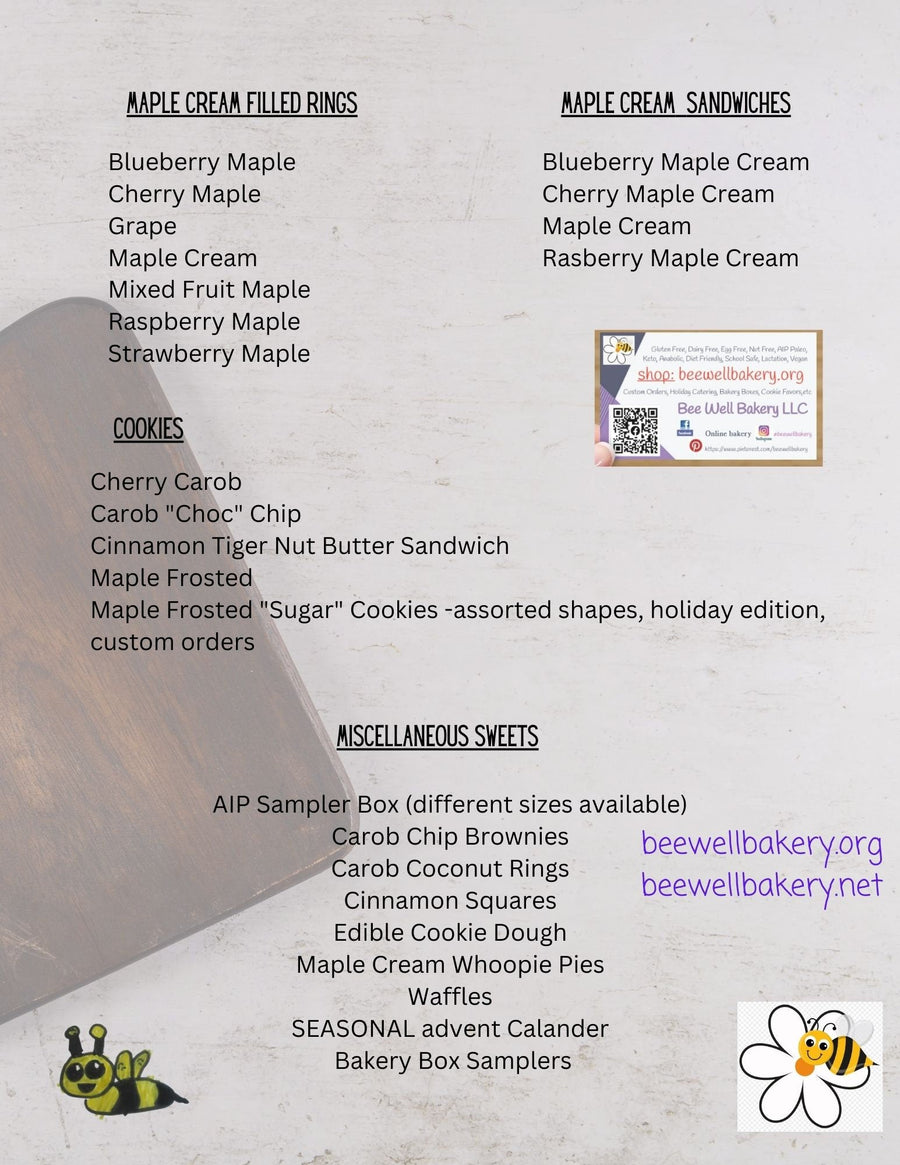 Happy New Year, Bakery Box, Gluten Free, Dairy Free, Sampler, Egg Free, Nut Free, Cookies, Donuts, AIP Paleo, KETO, Sugar Free, High Protein