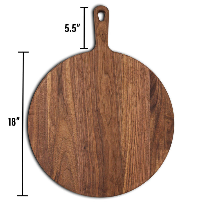 Xl Walnut Paddle Cutting Board With Handle Round Charcuterie Board Wedding Gift Charcuterie Board With Handle 100 Handmade In The Usa
