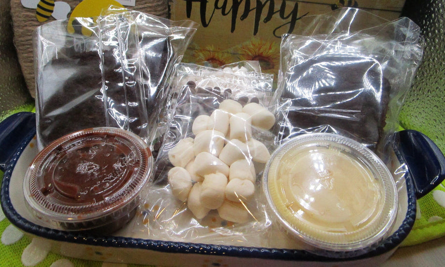Gluten Free Smores Brownie Decorating Kit, Dairy Free, Vegan, Nut Free, Marshmallow Chocolate, Camp Activity, Kids Baking, July 4th crafts