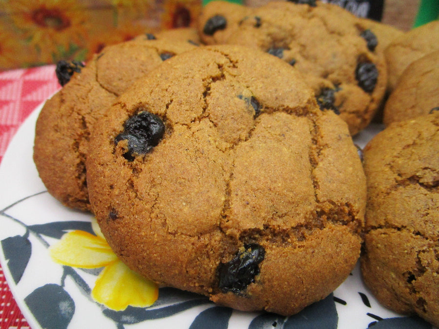 AIP Paleo Cookies, Blueberry Vanilla, Gluten Free, Grain Free, Dairy Free, Vegan, Nut Free, Tiger Nut, low sugar, Soft Baked Breakfast snack
