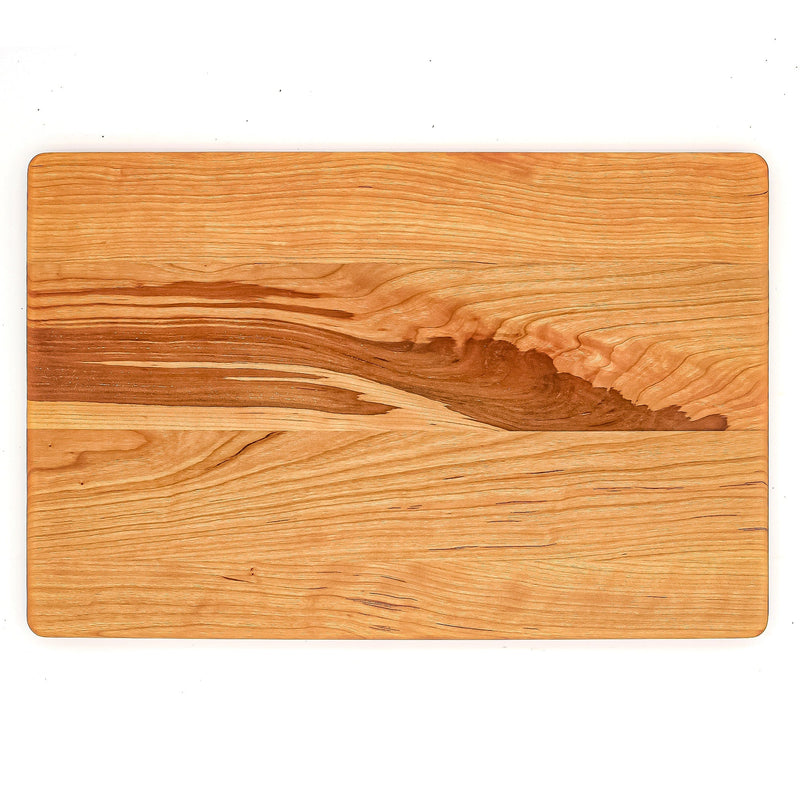 Large Cherry Wood Cutting Board With Juice Groove 18 x 12 Inches, Cherry Charcuterie Board, Cherry Cheese Board, Father's Day, 100% USA Made
