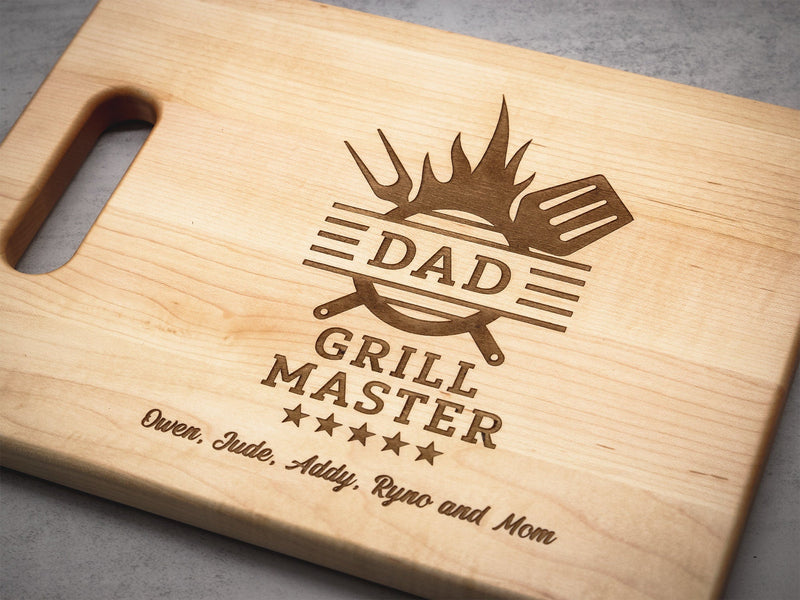 Gift For Dad Cutting Board, Personalized Gifts For Dad, Custom Grilling Gift For Dad, BBQ Gift For Dad, Custom Cutting Board - USA Made