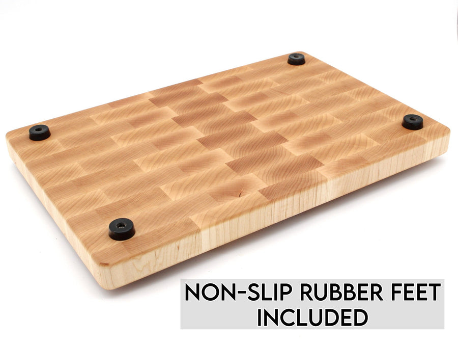 Large End Grain Walnut Cutting Board, Walnut Butcher Block with Rubber Feet, Up to 2” Thick, Wedding Gift, Anniversary Gift, USA Made