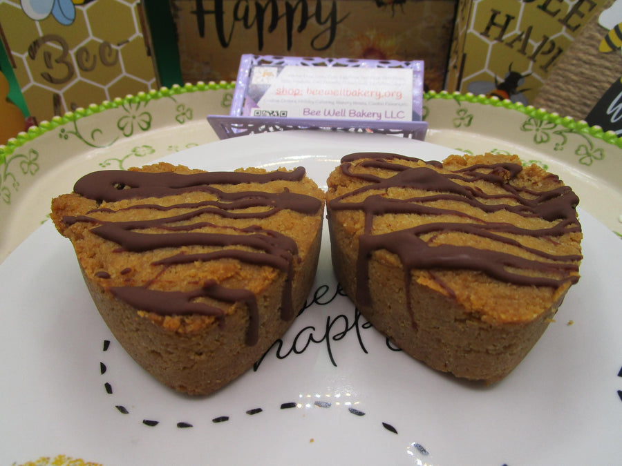 High Protein Peanut Butter Cookie Cups, Sugar Free, Gluten Free, Dairy Free, Vegan, Egg Free, Chocolate hearts, Valentine's Day Gift, Love