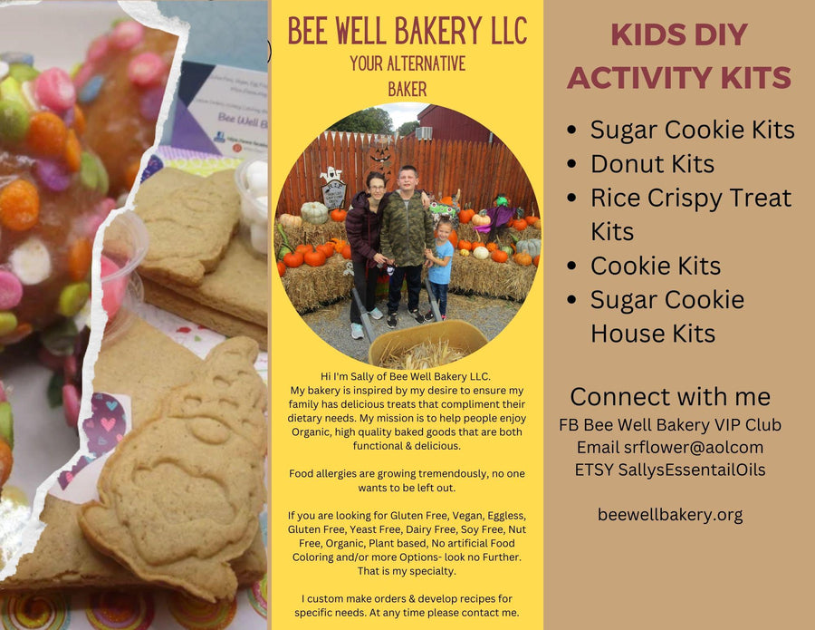 Gluten Free Cookie Kit, Halloween, Dairy Free, Egg Free, School Safe, Peanut Free, Pumpkin, Trick or Treat, Candy Corn, Cat, Kids Party Pack