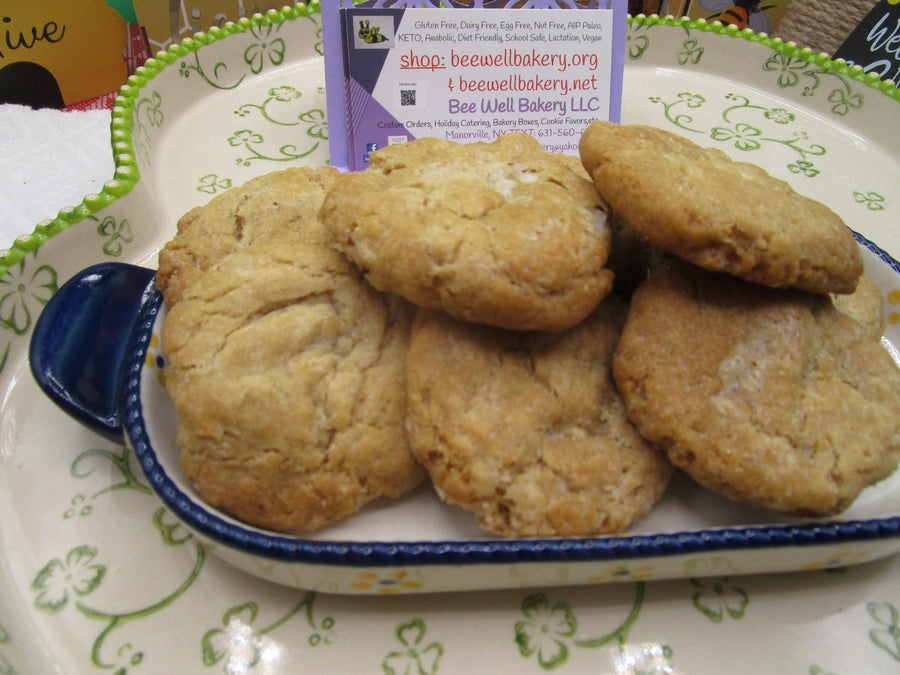 Gluten Free Cookies, White Chocolate Chip, Dairy Free, Egg Free, Nut Free, Schoo Snacks, Birthday Gifts, Vegan, Low Sugar, Low fat, Soy Free