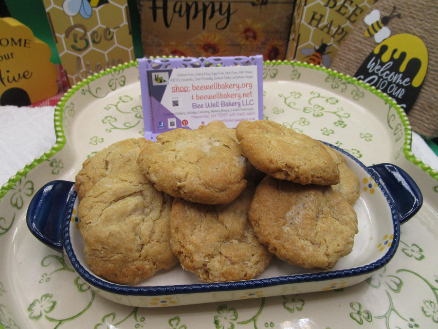 Gluten Free Cookies, White Chocolate Chip, Dairy Free, Egg Free, Nut Free, Schoo Snacks, Birthday Gifts, Vegan, Low Sugar, Low fat, Soy Free