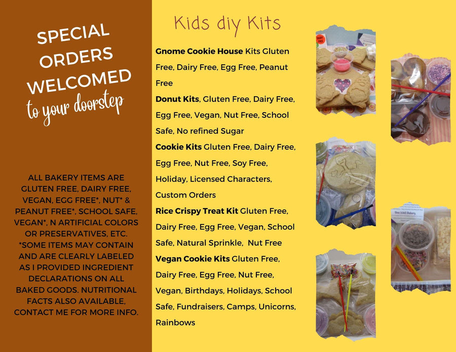 Gluten Free Cookie Kit, Halloween, Dairy Free, Egg Free, School Safe, Peanut Free, Pumpkin, Trick or Treat, Candy Corn, Cat, Kids Party Pack