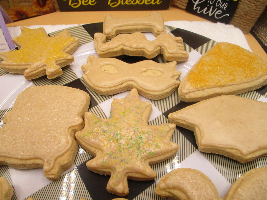 Gluten Free Sugar Cookies, Iced Pumpkin Spice, Vegan, Dairy Free, Egg Free, Healthy Snacks, Thanksgiving Gifts, Coconut Free, Healthy Snack