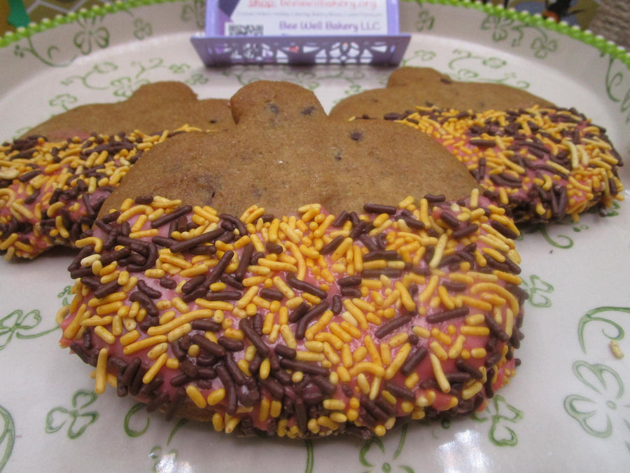 Chocolate Chip Cookies, Gluten Free, Dairy Free, Pumpkin, Organic Sprinkles, Nut Free, Halloween Snack, Vegan, Thanksgiving Gift, Fall treat