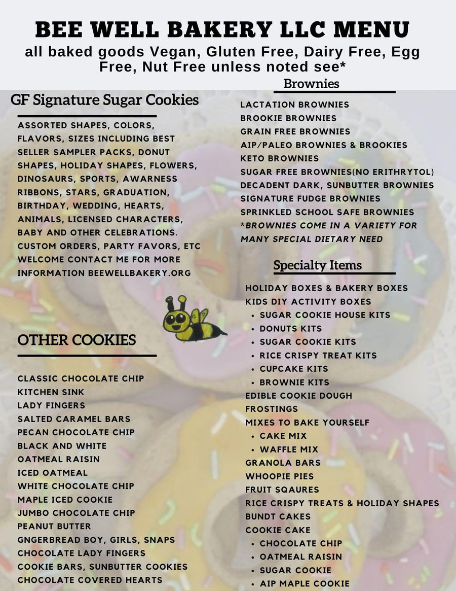 Thanksgiving Party Packages, Gluten Free, Vegan, Fall, Dairy Free, Egg Free, Nut Free, Sugar Cookies, Brookies, Brownies, Healthy Desserts