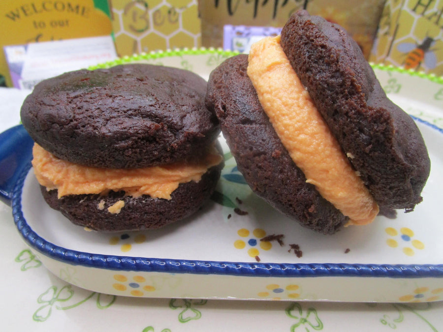 Gluten Free Whoopie Pies, Halloween Treat, Gluten Free, Dairy Free, Vegan, Egg Free, Orange, Candy Corn, Marshmallow, Nut Free, Healthy Gift