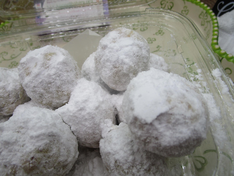 Gluten Free Mexican Wedding Cake Cookies, Dairy Free, Egg Free, Vegan, Father's Day Gift, Healthy Snacks, Russian Teacake, Pecan Melt aways