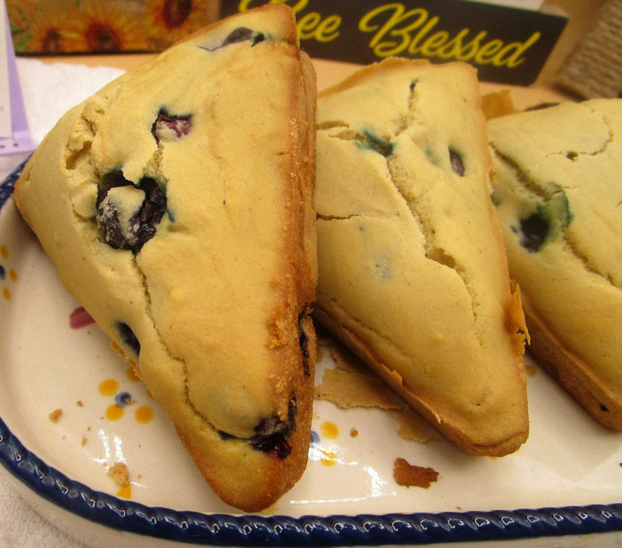 Gluten Free Scones, High Protein, Dairy Free, Sugar Free, Vegan, Nut Free, Egg Free, Fitness Snacks, Wild blueberry, July 4th desserts, BBQ