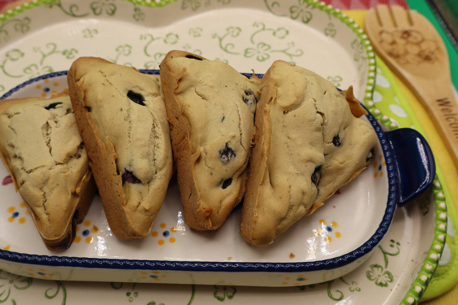 Gluten Free Scones, High Protein, Dairy Free, Sugar Free, Vegan, Nut Free, Egg Free, Fitness Snacks, Wild blueberry, July 4th desserts, BBQ