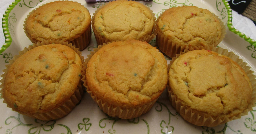 Keto Muffins, Vanilla Birthday Cake, Gluten Free, Grain Free, Dairy Free, Sugar Free, Low Carb, Fitness Gift, Birthday, Valentine's Day Gift
