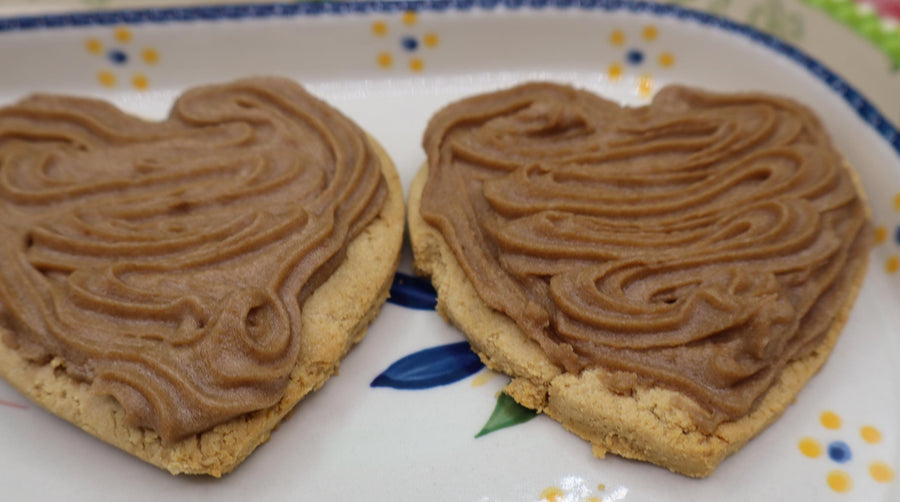 AIP Paleo Maple Frosted Sugar Cookie, Hearts, Gluten Free, Vegan, Grain Free, Egg Free, Nut free, Dairy Free, Love Wedding Anniversary Gifts