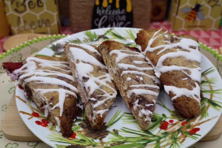 Keto Scones, Banana Chocolate Chip, Gluten Free, Dairy Free, Vegan, Grain Free, Low Carb Pastry, Valentine's Day Dessert, Birthday Gifts
