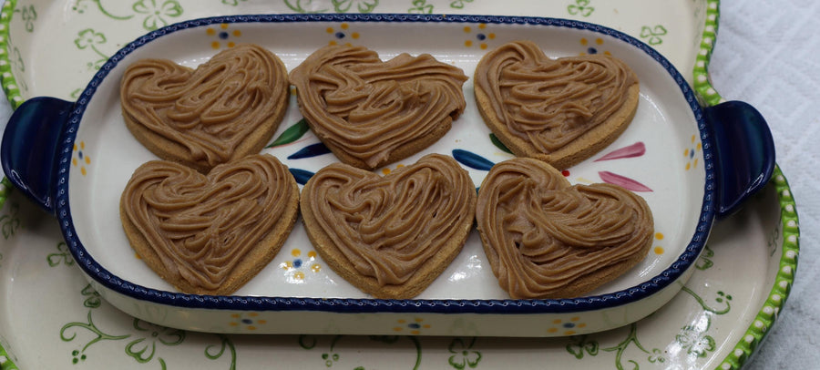 AIP Paleo Maple Frosted Sugar Cookie, Hearts, Gluten Free, Vegan, Grain Free, Egg Free, Nut free, Dairy Free, Love Wedding Anniversary Gifts