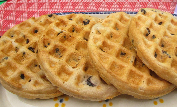 Grain Free Blueberry Waffles, AIP Paleo, Gluten Free, Grain Free, Vegan, Egg Free, Dairy Free, No added Sugar, Autoimmune Protocol Breakfast